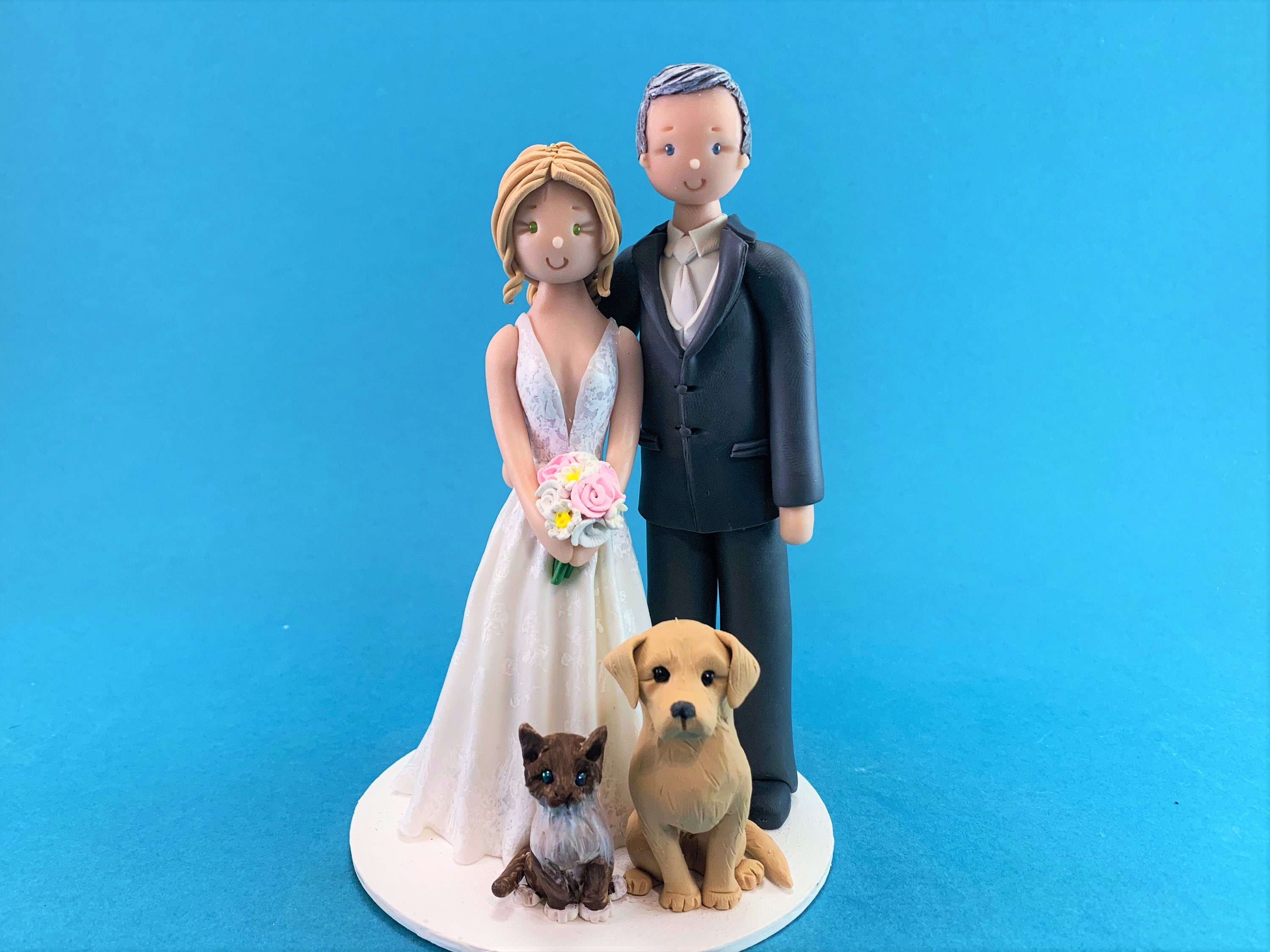 Kuchenstecker Cake Puppe Tortenfigur Topper Tortenaufsatz Deko Hochzeit Braut 