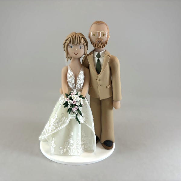 engagement gift, bride and groom engagement cake topper, rehearsal dinner gift DEPOSIT ONLY