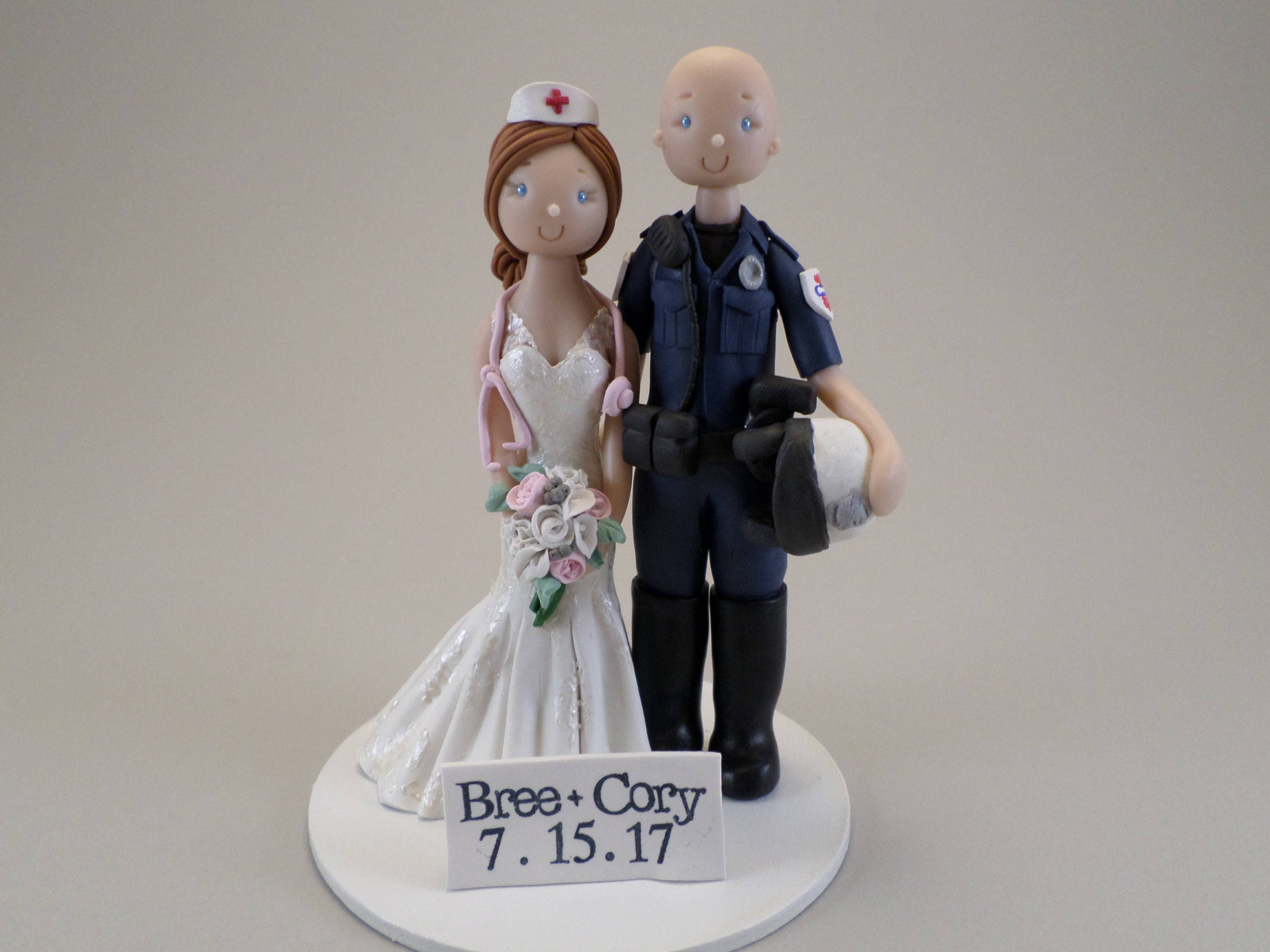 Unique Cake  Toppers  Police  Officer Nurse  Custom Wedding  