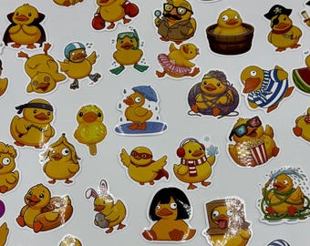 50 Pieces Ducks Stickers | Mixed Images | Many Sizes | Colorful | Bulk