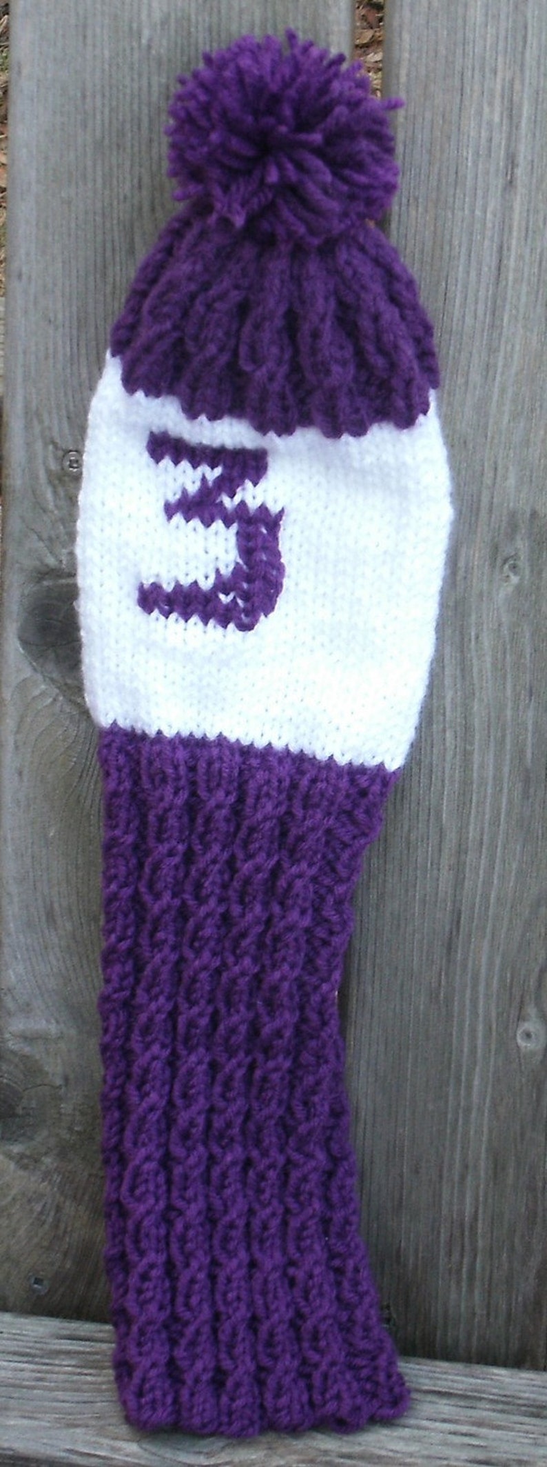Knitted Golf Club Covers Golf Club Covers Golf club cover Etsy