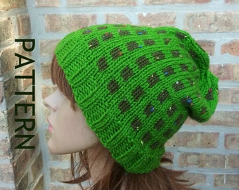 Instant Download Faux Ribbon Beanie - Knitting Pattern - Do It Yourself Knitting