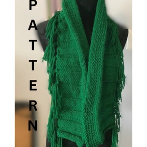 Instant Download Pattern, The Dacia knit Scarf, Beginning Knit Pattern, Knit Accessories, DIY Knit, Knit Tutorial, Gift for Knitters