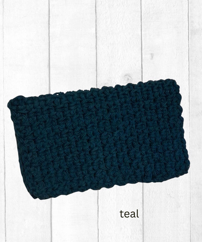 Crochet Linen Stitch Wash Cloth Pattern – Easy Spa Cloth Crochet Pattern The Bask Spa Cloth image 4