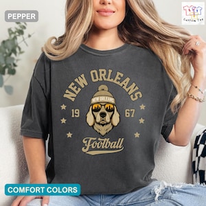 New Orleans Football Shirt, Vintage Comfort Colors New Orleans T-Shirt, Retro New Orleans Game Day Tee, Fan Gift For Her or Him, Unisex Fit