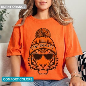 Comfort Colors Cincinnati Shirt, Football Sweatshirt mit Rundhalsausschnitt, Cincinnati Spieltag Bekleidung, Geschenk für Cincinnati Fans, Unisex Fix