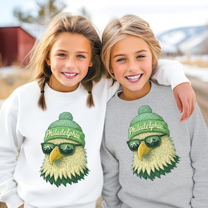 Philadelphia Youth Sweatshirt, Kids Crewneck for Philadelphia Fans, Gift Idea for Boys & Girls, Game Day Apparel, Philadelphia Kids Fan Gift