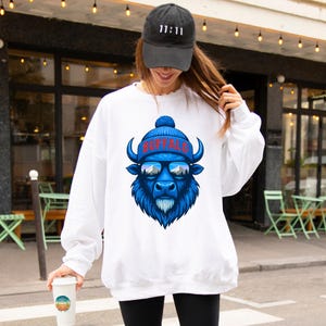 Buffalo Football Sweatshirt, Vintage Buffalo Crewneck, Retro Buffalo Shirt, Game Day Apparel, Buffalo Fan Gift For Her or Him, Unisex Fit