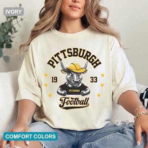 Vintage Pittsburgh Football Shirt, Komfort Farben Pittsburgh T-Shirt, Retro Pittsburgh Spieltag Top, Pittsburgh Geschenk für sie oder ihn, Unisex Fit