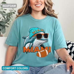 Miami Football Comfort Color Shirt, Vintage Miami Football T-Shirt, Retro Spieltag T-Shirt, Miami Shirt, Geschenk für Sie oder Ihn, Unisex Fit