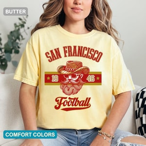 Vintage San Francisco Football T-Shirt, Retro SF Game Day Shirt, San Fran Comfort Colors  Tee, Fan Gift for Her or Him, Unisex Fit
