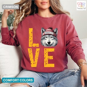 Vintage Kansas City-sweater, KC-sweater, Kansas City-sweater, KC vrouwenshirt, Love Kansas City-shirt, KC Comfort Colors-shirt