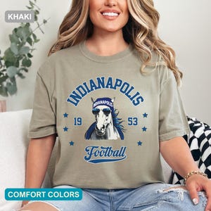 Vintage Indianapolis Football Shirt, Comfort Colors Indianapolis T-Shirt, Game Day Tee, Indianapolis Fan Gift For Her or Him, Unisex Fit
