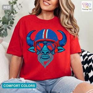 Comfortkleuren Buffalo voetbalshirt, retro game dag T-shirt, vintage Buffalo kleding, trendy Buffalo shirt, Buffalo fan cadeau, pasvorm uniseks