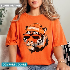 Cincinnati Football Comfort Colors Shirt, Vintage Cincy Tee, Retro Game Day T-Shirt, Unisex Fit