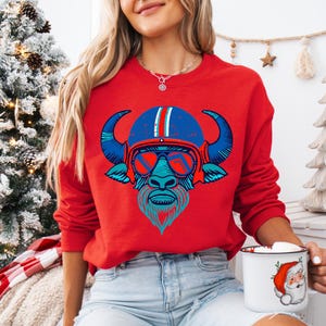 Sweat-shirt Buffalo, col rond de football vintage rétro, chemise tendance le jour du match, T-shirt Buffalo, vêtements de fan unisexe, cadeau pour elle ou lui