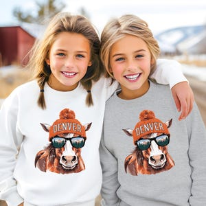 Denver Youth Sweatshirt, Kids Crewneck for Denver Fans, Gift Idea for Boys & Girls, Game Day Apparel, Cozy Denver Fan Gift