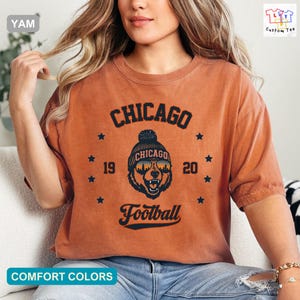 Chicago Football Comfort Colors Shirt, Vintage Chicago Football T-Shirt, Retro Chicago Tee, Game Day Shirt, Gift For Her or Him, Unisex Fit