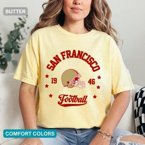 San Francisco Football Comfort Colors Shirt, Game Day T-Shirt, SF Fan Gift, Unisex Apparel