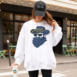 Sudadera de fútbol de Dallas, cuello redondo vintage de Dallas, camiseta de Dallas para el día del partido, ropa de Dallas, idea de regalo para fanáticos, corte unisex