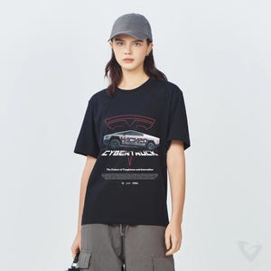 テスラ サイバートラック カー T シャツ - 誕生日/車好きの男性へのプレゼント/お父さんへのプレゼント/友達へのプレゼントに最適なオリジナルアートポスタータイプデザイン