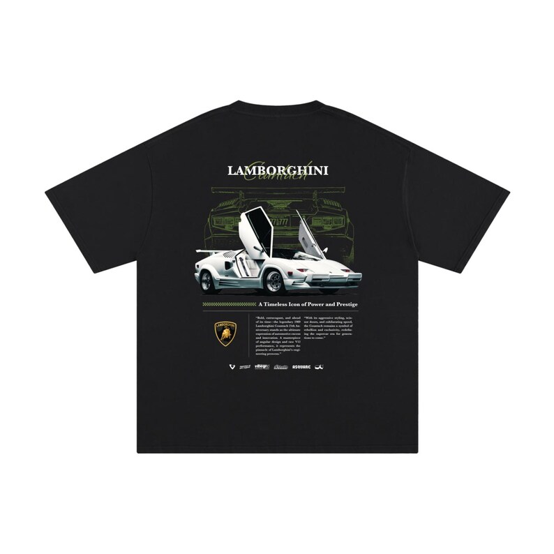 Lamborghini Countach T-shirt, 1989 Anniversary Edition, Supercar Tee ...