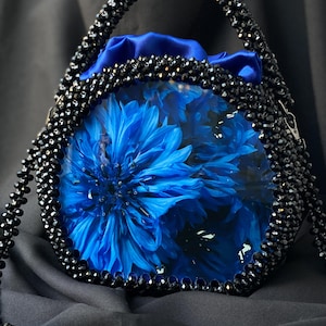 Bolso de mano personalizado con foto Bolso de mano con perlas Bolso de noche Bolso con cuentas de perlas Bolso de lujo superior adornado con perlas y diamantes hecho a mano