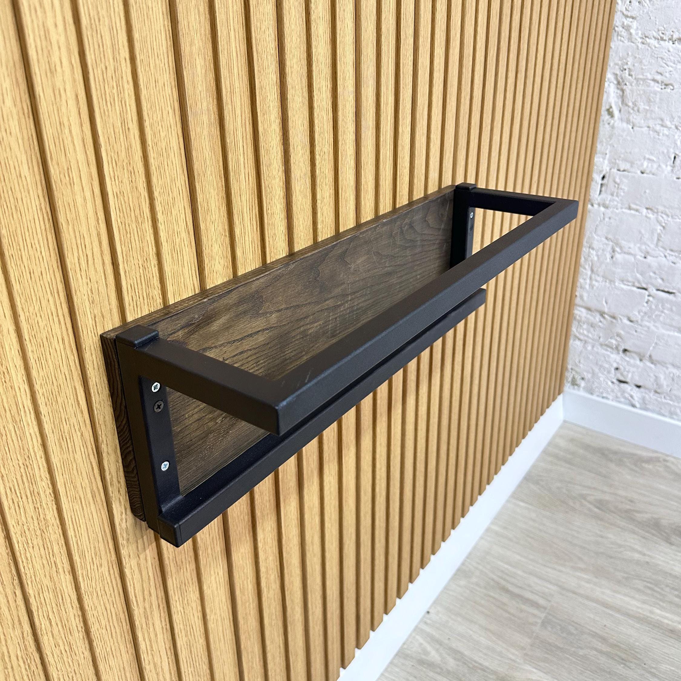 Wall Mount Shoe Rack, Metal Wood Shoe Shelf, Industrial Entryway Shoe ...