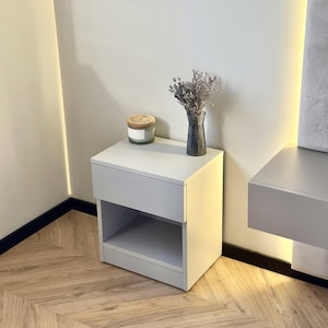 Hidden Safe Nightstand with RFID Lock, Secure Bedside Table for Jewelry, Documents and Valuables