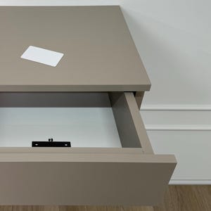 Wall bedside table with secret compartment, floating chipboard nightstand, wall-mounted nightstand, secure storage unit, home security gift