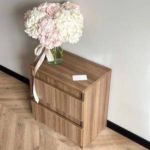 Bedside with Bluetooth or Card Key Lock, Safe Storage Opening via Smartphone, Wood Safe Drawer, Nightstand Hidden RFID Lock, Smart Furniture