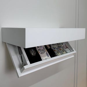 Secret hidden safe, wall safe, concealed shelf safe, security key safe, hidden storage safe furniture, hidden safe drawer, fathers day gift