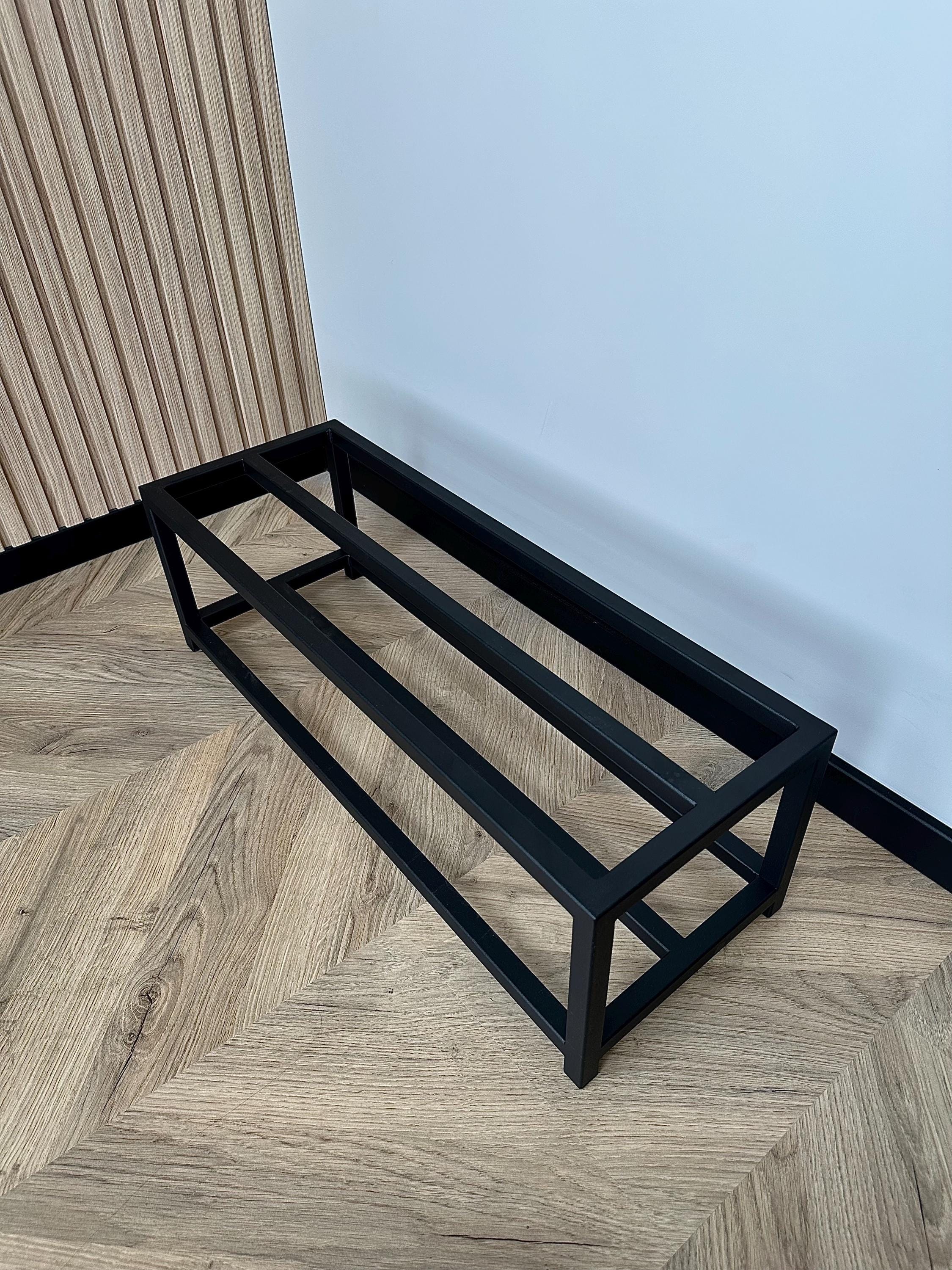 Modern Industrial Black Metal Shoe Rack - Etsy