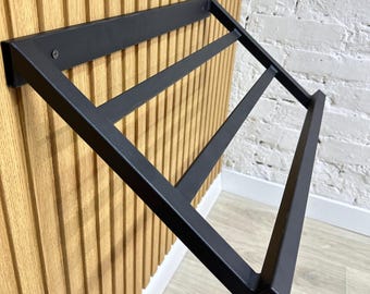 Entryway dorm wall mount metal shoe rack, Industrial modern hallway organizer, Custom boot shelves gift, Small farmhouse home gift