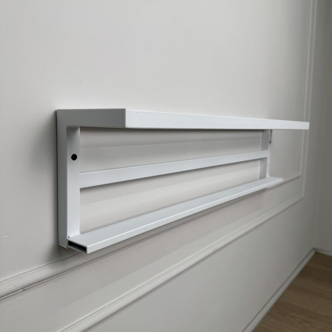 Floating White Metal Shoe Rack, Narrow Wall Hung Shoe Shelves, Entryway ...