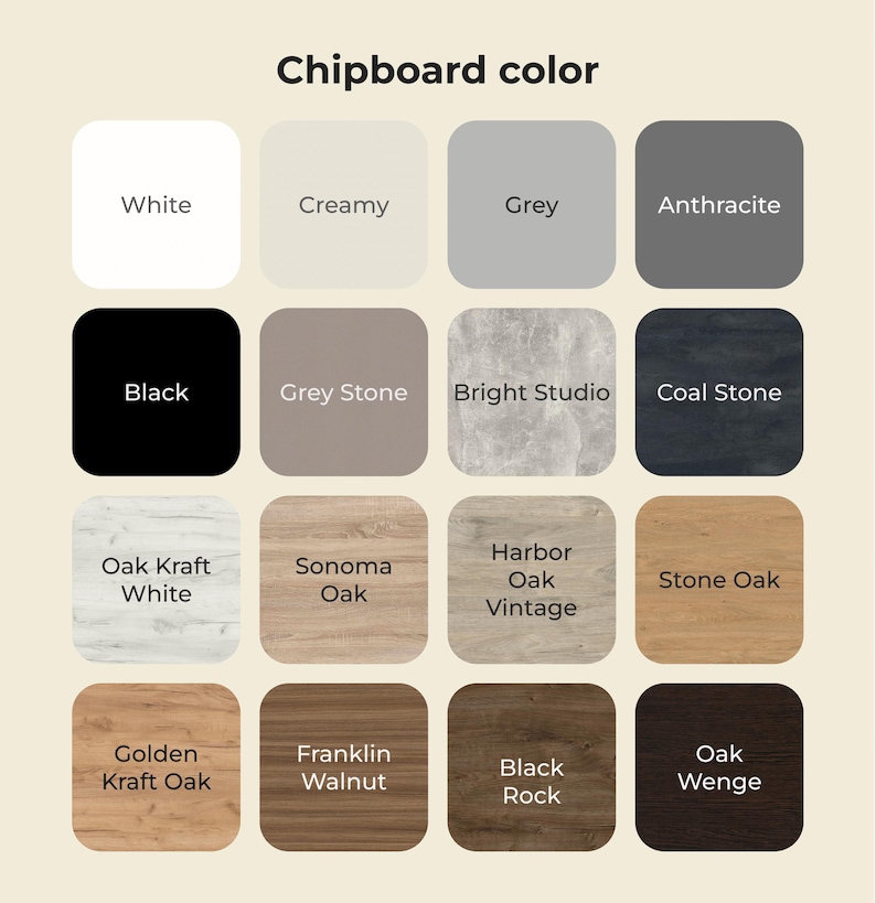 Chipboard Color Minimalist Nightstand With Hidden RFID Safe, Modern Bedside Table for ...