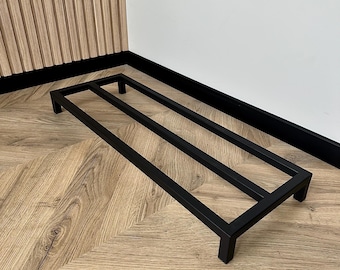 Minimalist Metal Shoe Rack - Modern Black Low-Profile Organizer for Entryway or Closet Shoe storage Housewarming gift