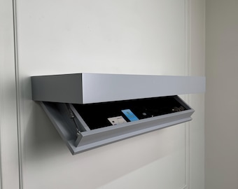 Modern Hidden Wall Safe, Invisible Sleek Concealed Storage with Keyless Lock, Premium Gift for Him