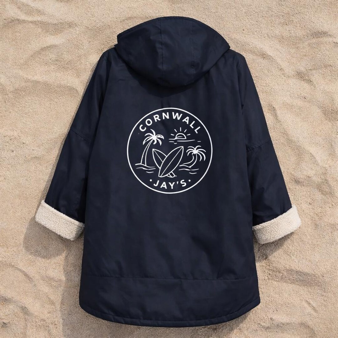 Personalised Adults All-seasons Waterproof Changing Robe, Dry Robe ...
