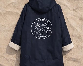 Personalised Adults All-Seasons Waterproof Changing Robe, Dry Robe / Business / Custom / Sauna / Your Logo / Hotel / Vacation / Holiday