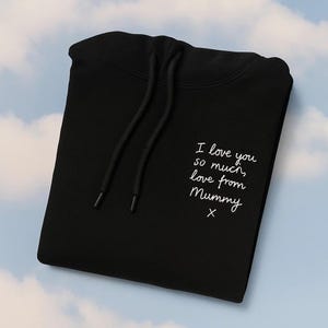 Note manuscrite d'un proche perdu Sweats à capuche personnalisés / Cadeaux de deuil / Veuve / Personne en deuil / Anniversaire / L'amour ne meurt jamais
