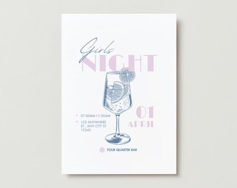 Invitación a la noche de chicas