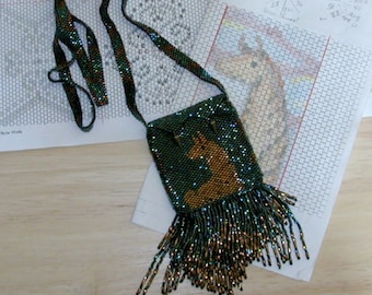 Golden Llama Amulet Treasure Bag
