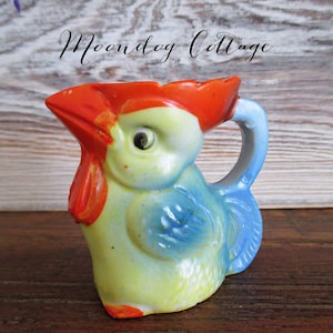 Miniature Rooster Creamer/Pitcher - Circa 1960&#39;s - 2&quot; Tall
