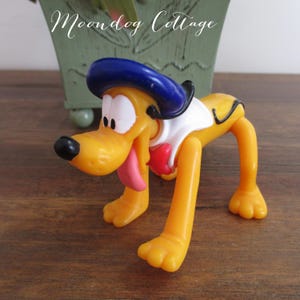 Vintage Pluto Figure in Beret - Pluto in France - Circa 1990&#39;s