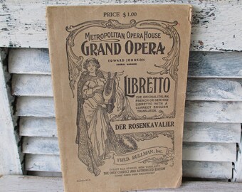 1911 Metropolitan Opera House Program & Late 1800's Parlor Organ Music Book
