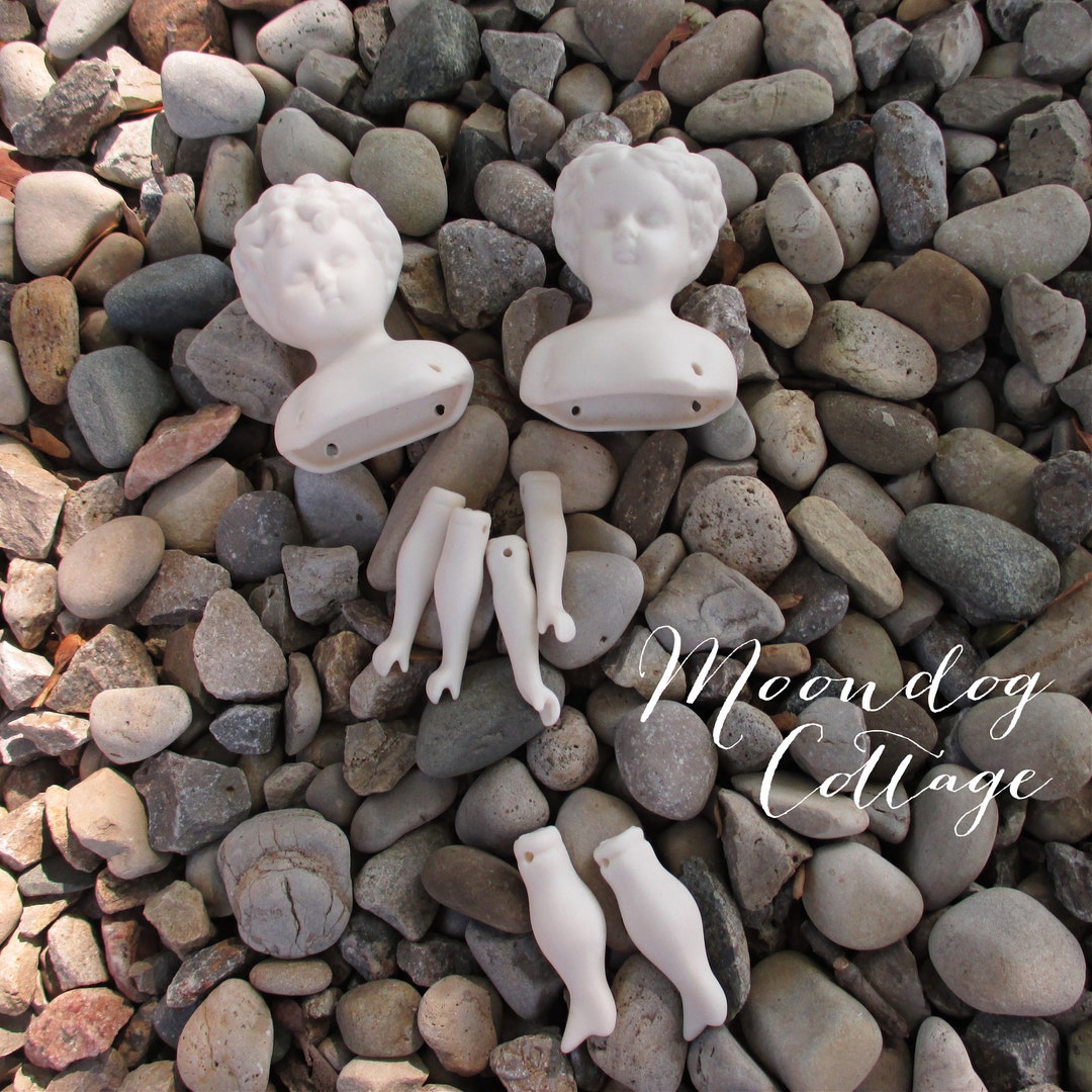 Small China Doll Parts 2 Heads 2 Legs 4 Arms Etsy