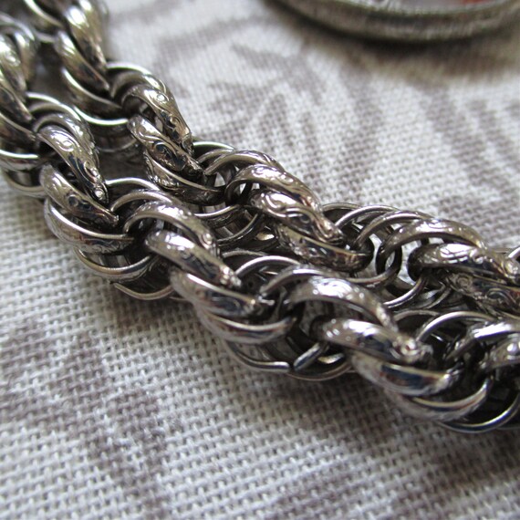 Scottish Thistle Agate Pendant on 30" Chain - Cir… - image 8