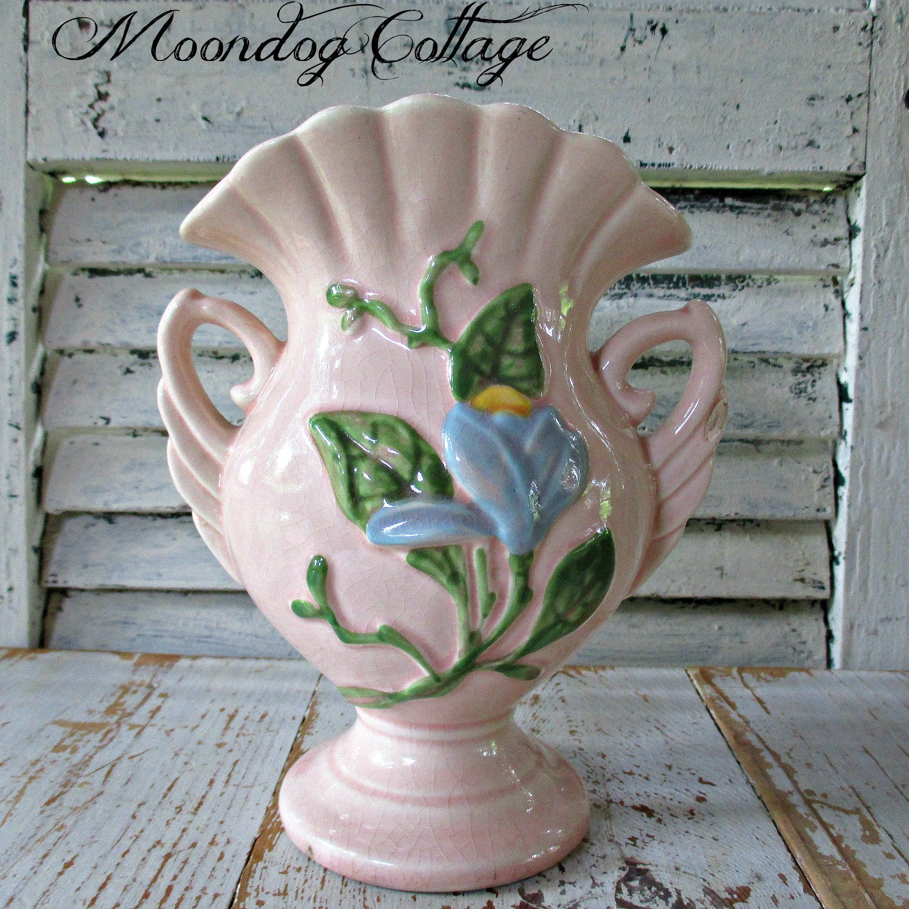 Vintage Pink Hull Art Pottery Waterlily Vase H66 1/2 Etsy