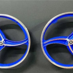 Pair of 20 Bicycle Wheels Set Blue 3 Spoke for GT Dyno Haro Expedite Shipping Etsy Canada